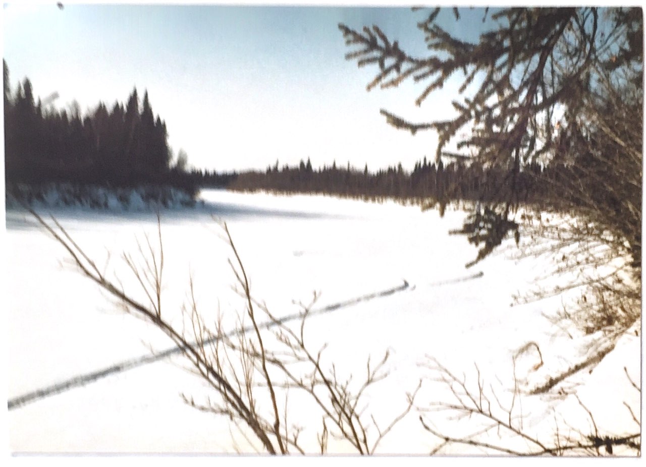 The Takotna River slowly froze