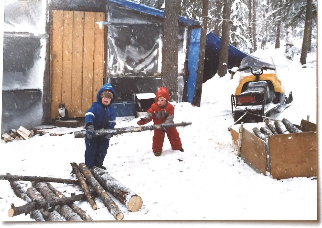 Everyone helped gather wood