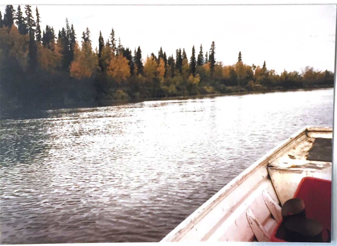 looking for bears before landing boat
