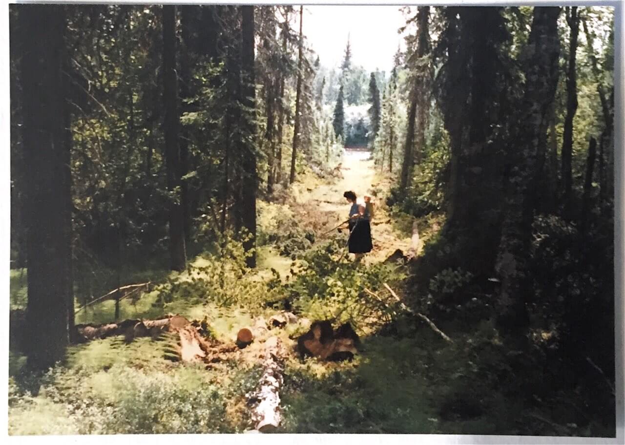 walking the 300-yard trail to our shelter